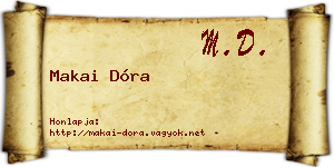 Makai Dóra névjegykártya